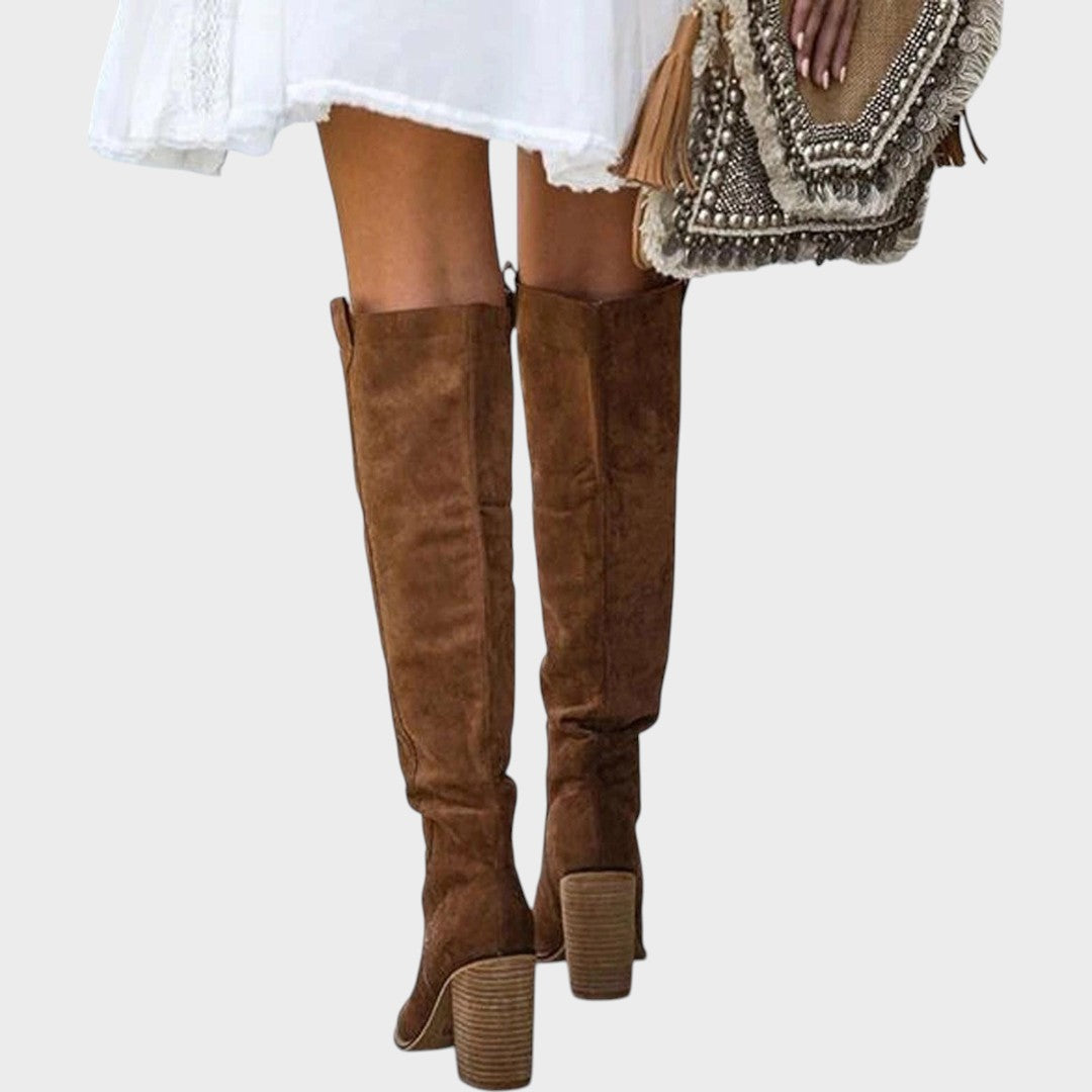 Diane | Botas de Caña Altas de Ante