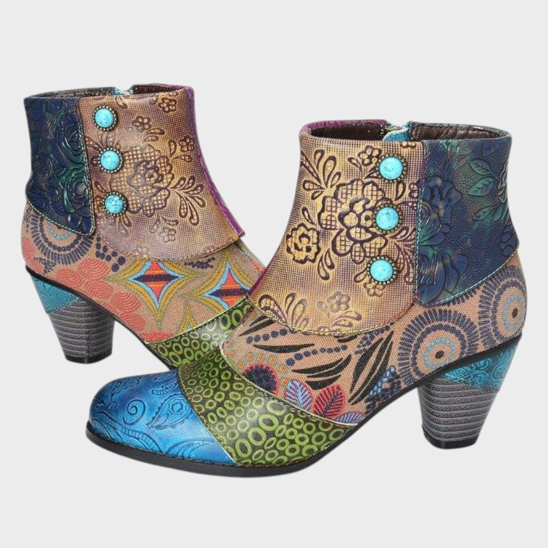 Mina | Botas Cortas con Estampado