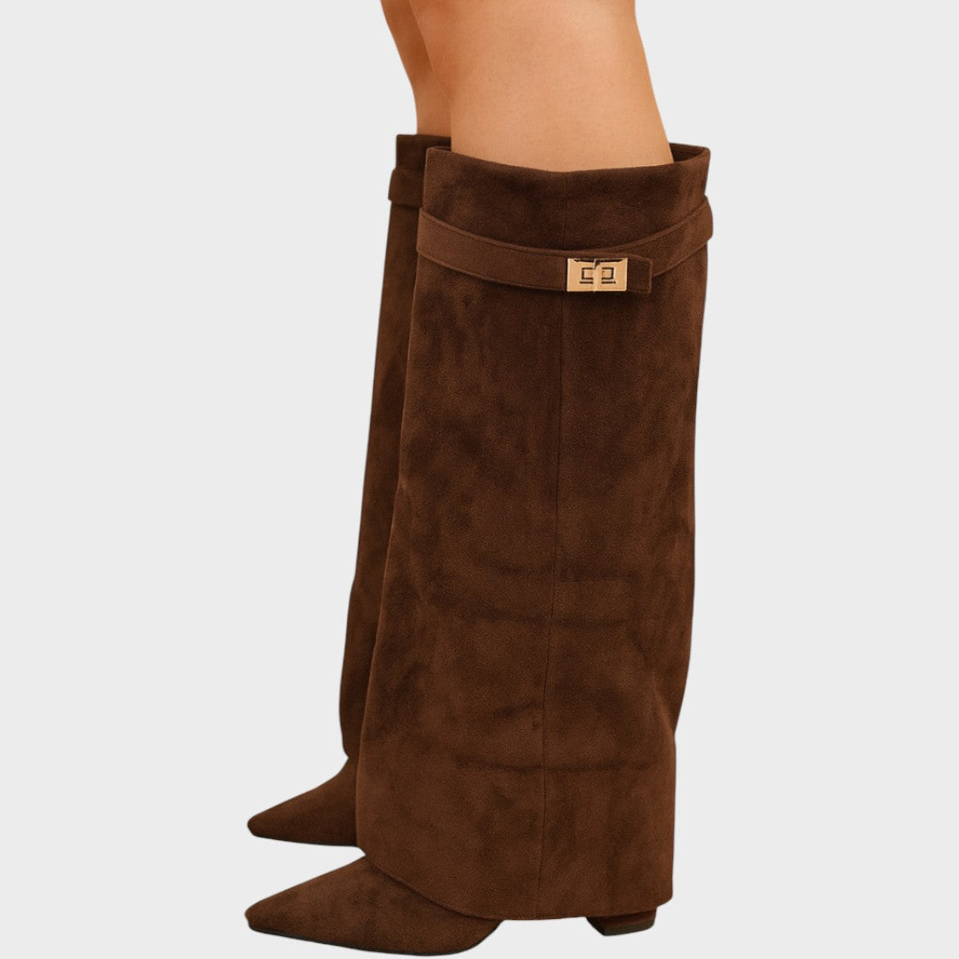 Lunara | Botas de Ante con Caña Alta