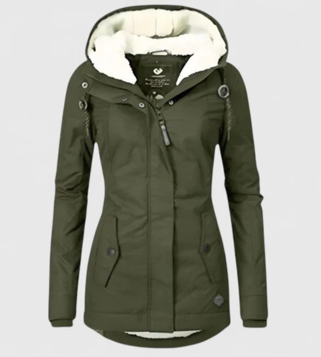María | Chaqueta de Invierno Impermeable con Capucha