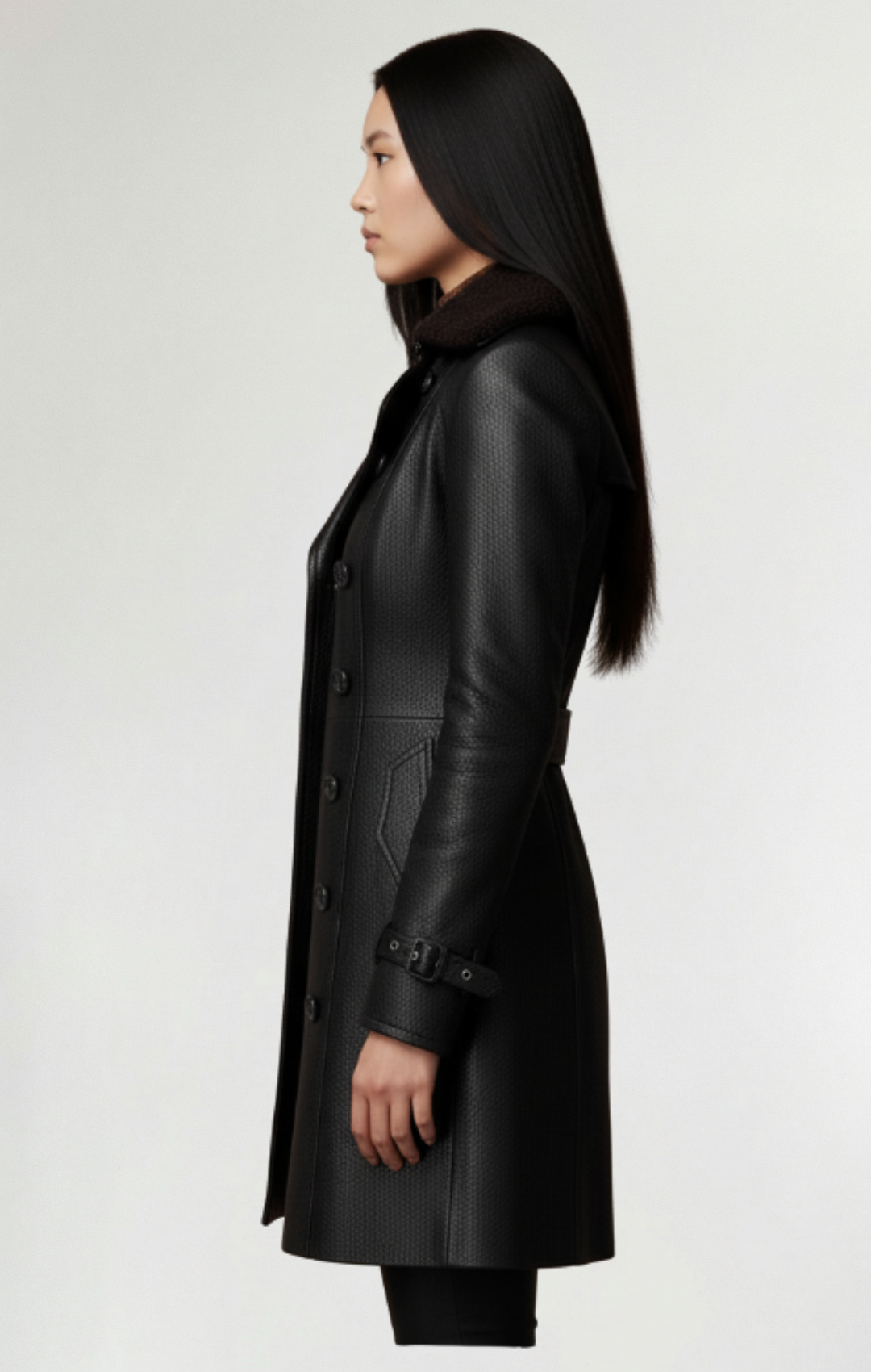 Cristina | Abrigo elegante de cuero