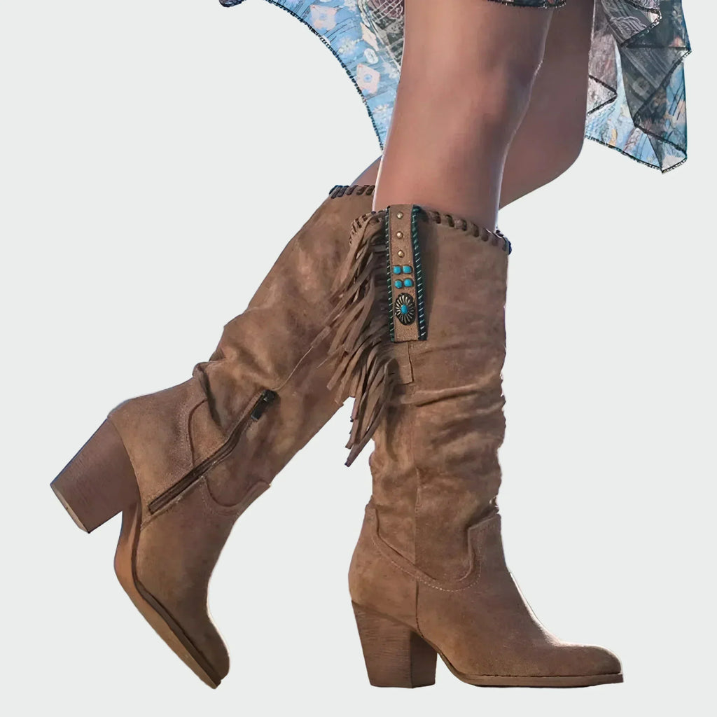 Frederica | Botas Vaqueras de Ante