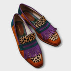Fabiola | Mocasines marrones con estampado leopardo