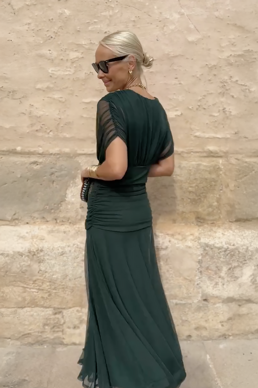 Elena | Vestido largo elegante con escote en V