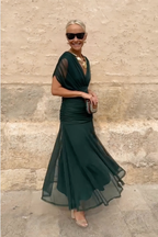 Elena | Vestido largo elegante con escote en V