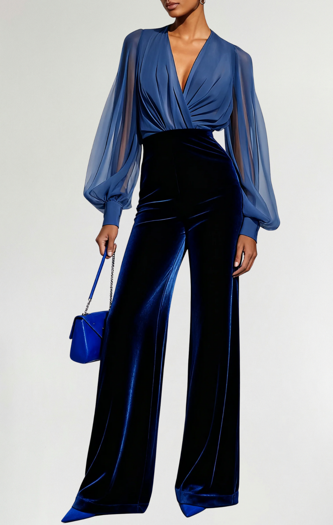 Lola | Mono de terciopelo de manga larga