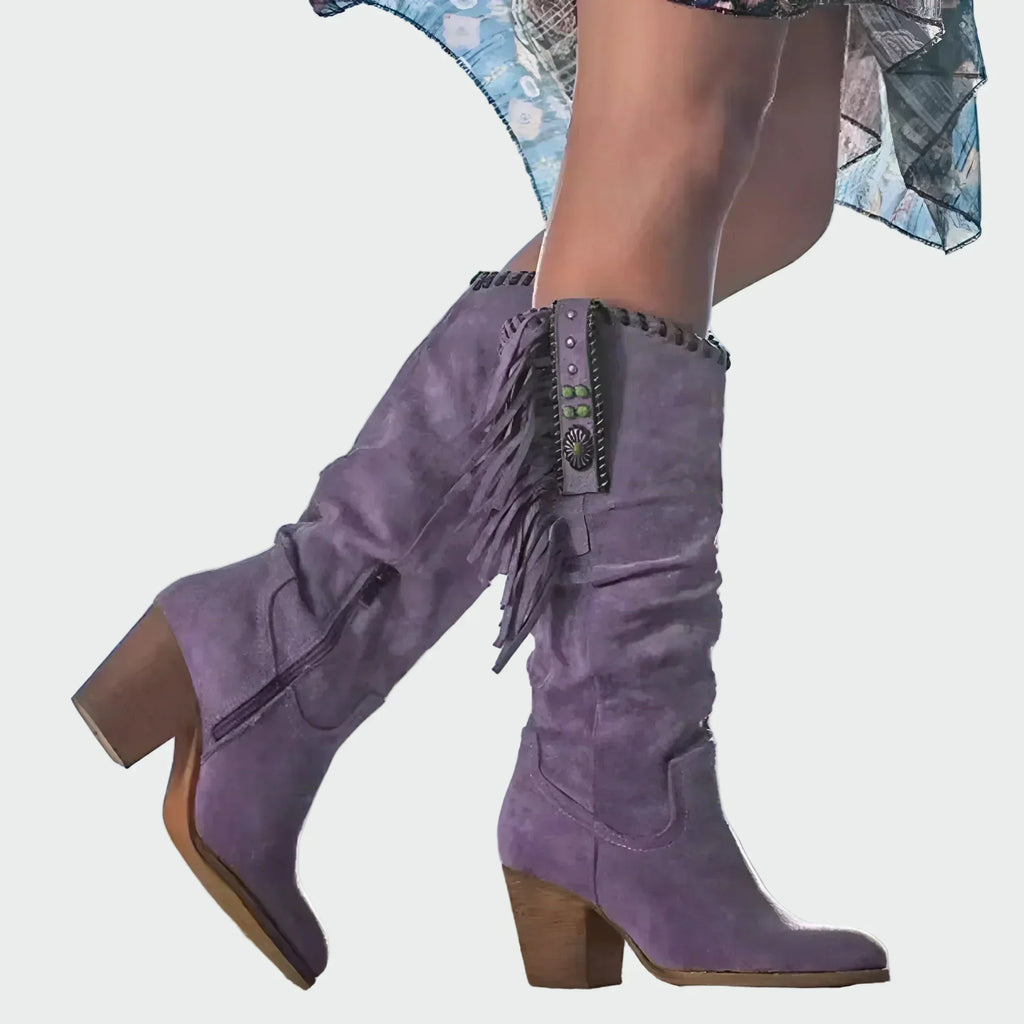 Frederica | Botas Vaqueras de Ante