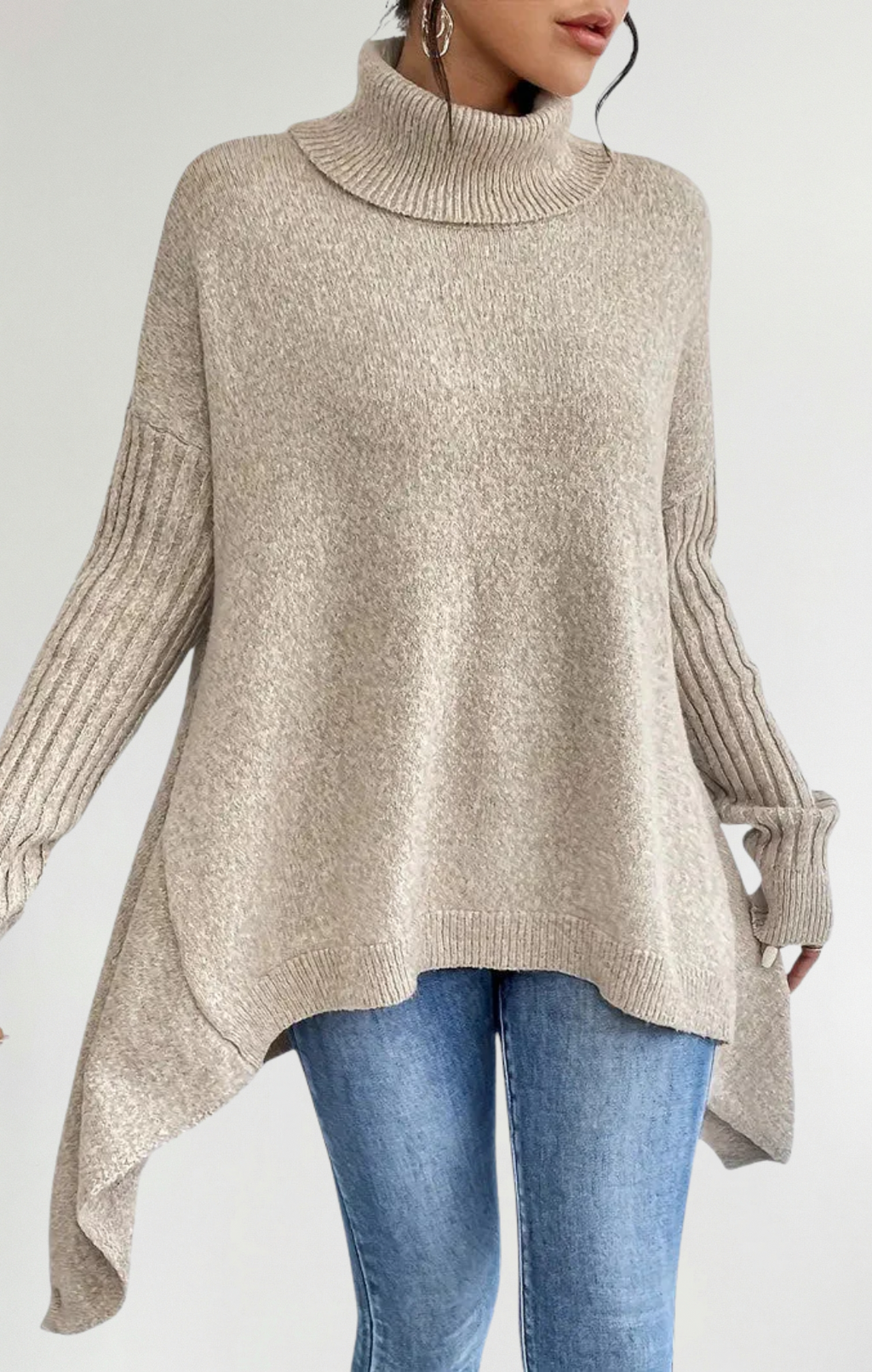 Raquel | Jerséy largo de cuello alto