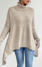 Raquel | Jerséy largo de cuello alto