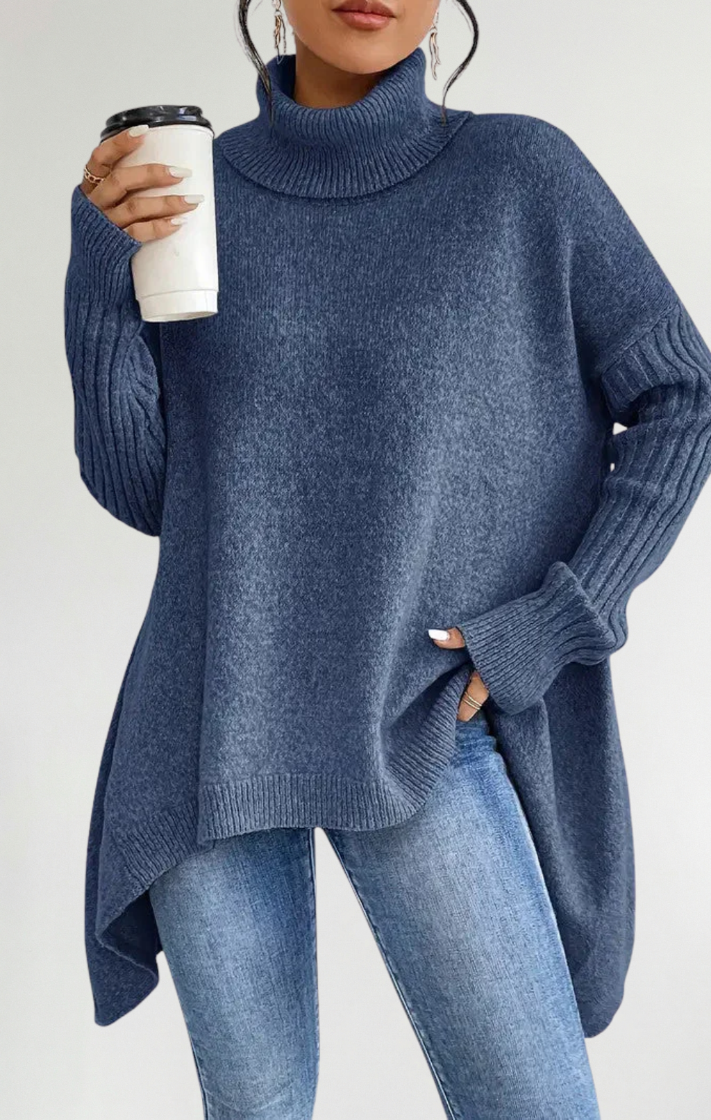 Raquel | Jerséy largo de cuello alto