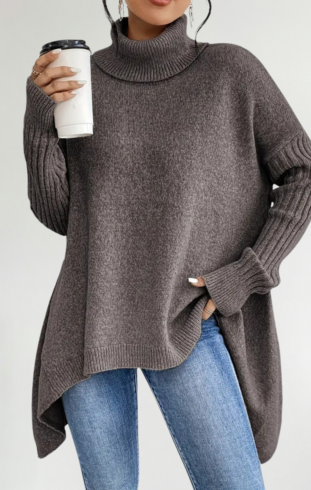 Raquel | Jerséy largo de cuello alto