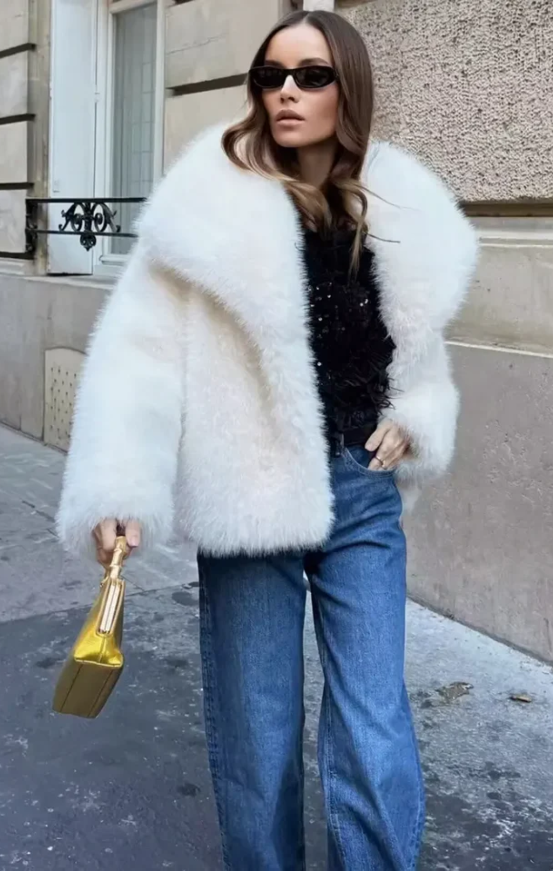 Julia | Chaqueta de cuello peludo