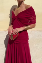 Elena | Vestido largo elegante con escote en V