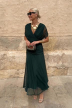 Elena | Vestido largo elegante con escote en V