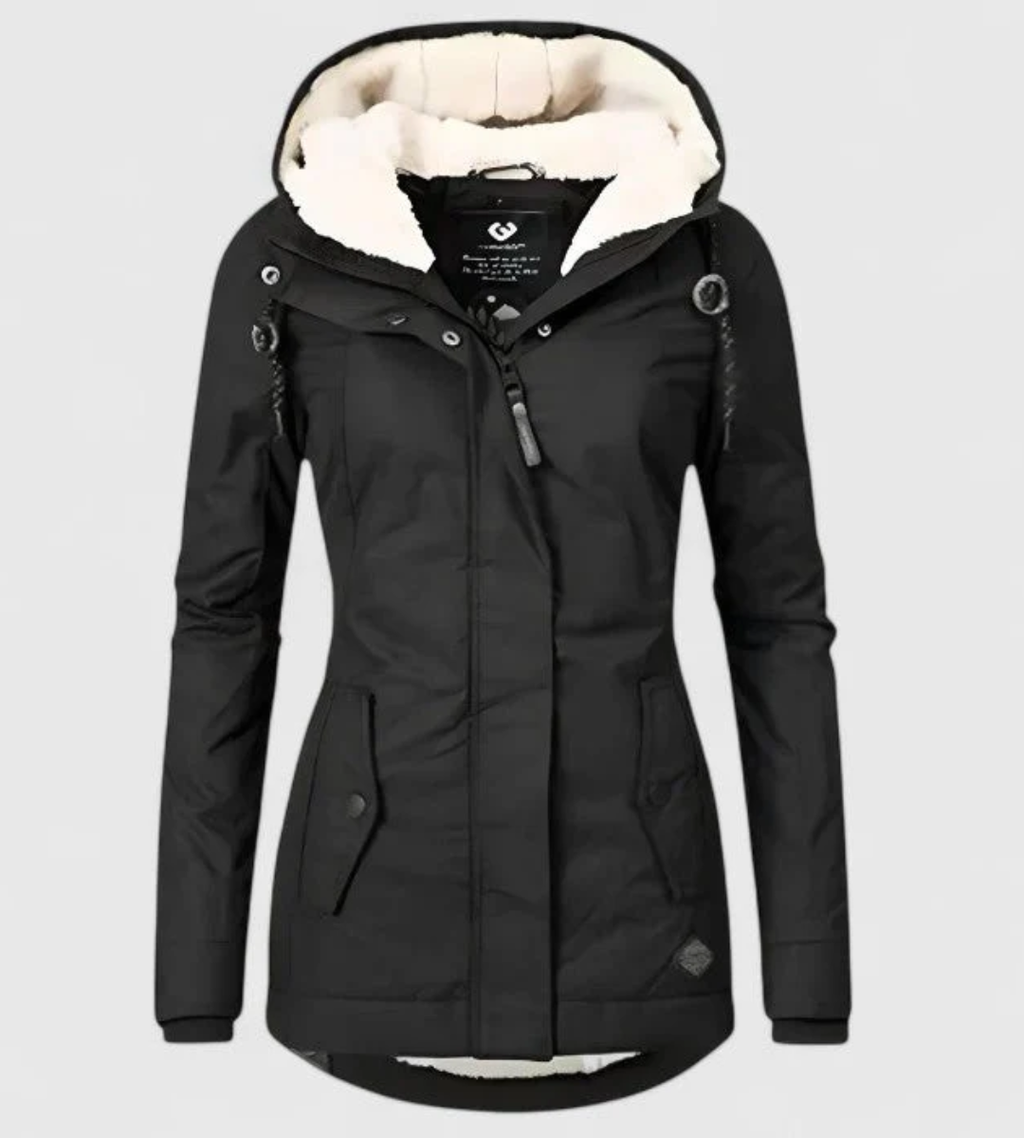 María | Chaqueta de Invierno Impermeable con Capucha