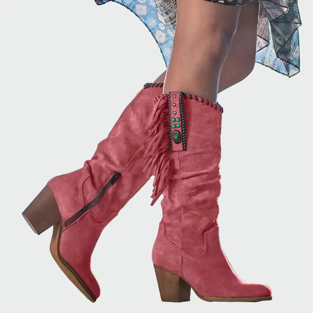 Frederica | Botas Vaqueras de Ante