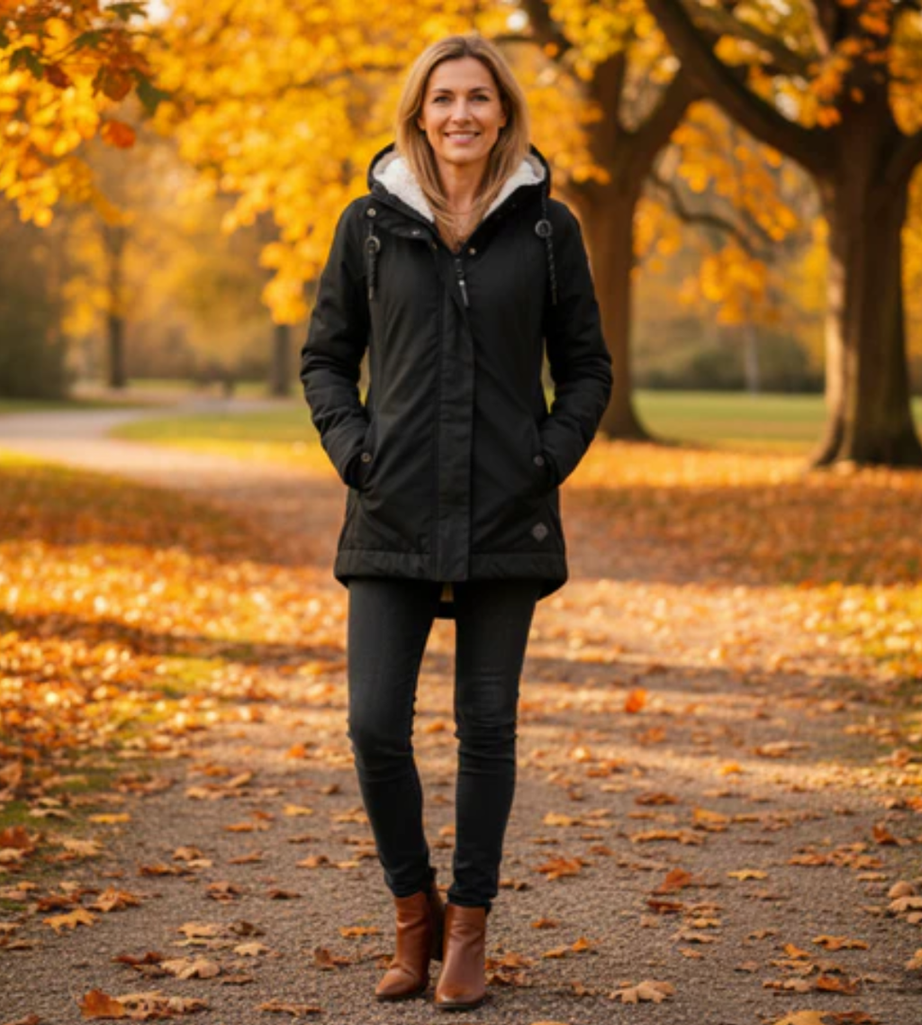 María | Chaqueta de Invierno Impermeable con Capucha