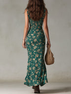 Sara | vestido maxi boho abertura alta