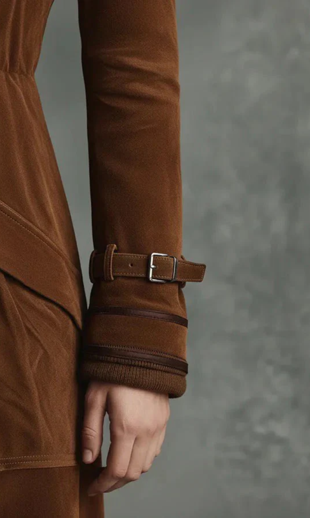 Ana | Chaqueta larga de ante vegano