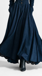 Verónica | Vestido largo con cuello camisero y encaje