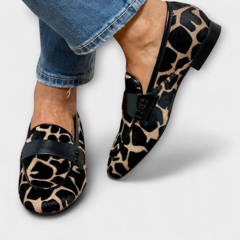 Leonor | Mocasines con estampado leopardo