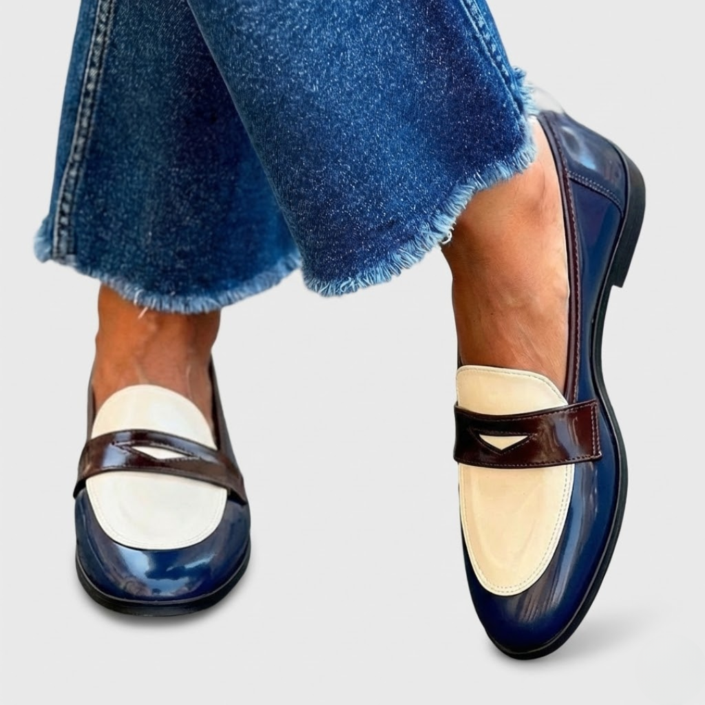 Claudia | Mocasines con diseño en contraste elegante