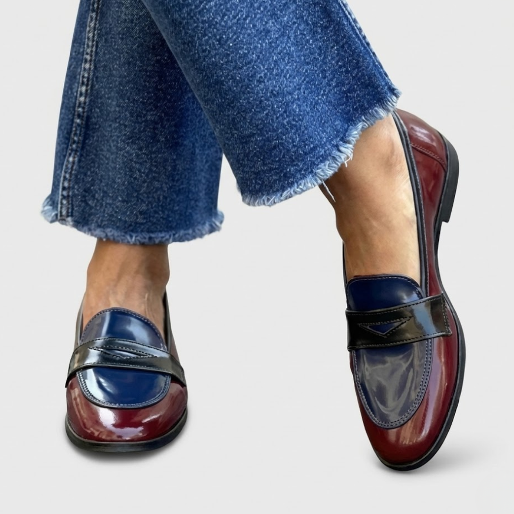 Claudia | Mocasines con diseño en contraste elegante