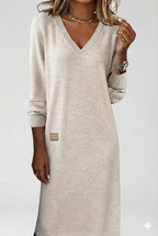 Silvia | Vestido largo de punto suave