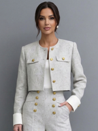 Isabela | Conjunto Elegante de Chaqueta Corta y Pantalón