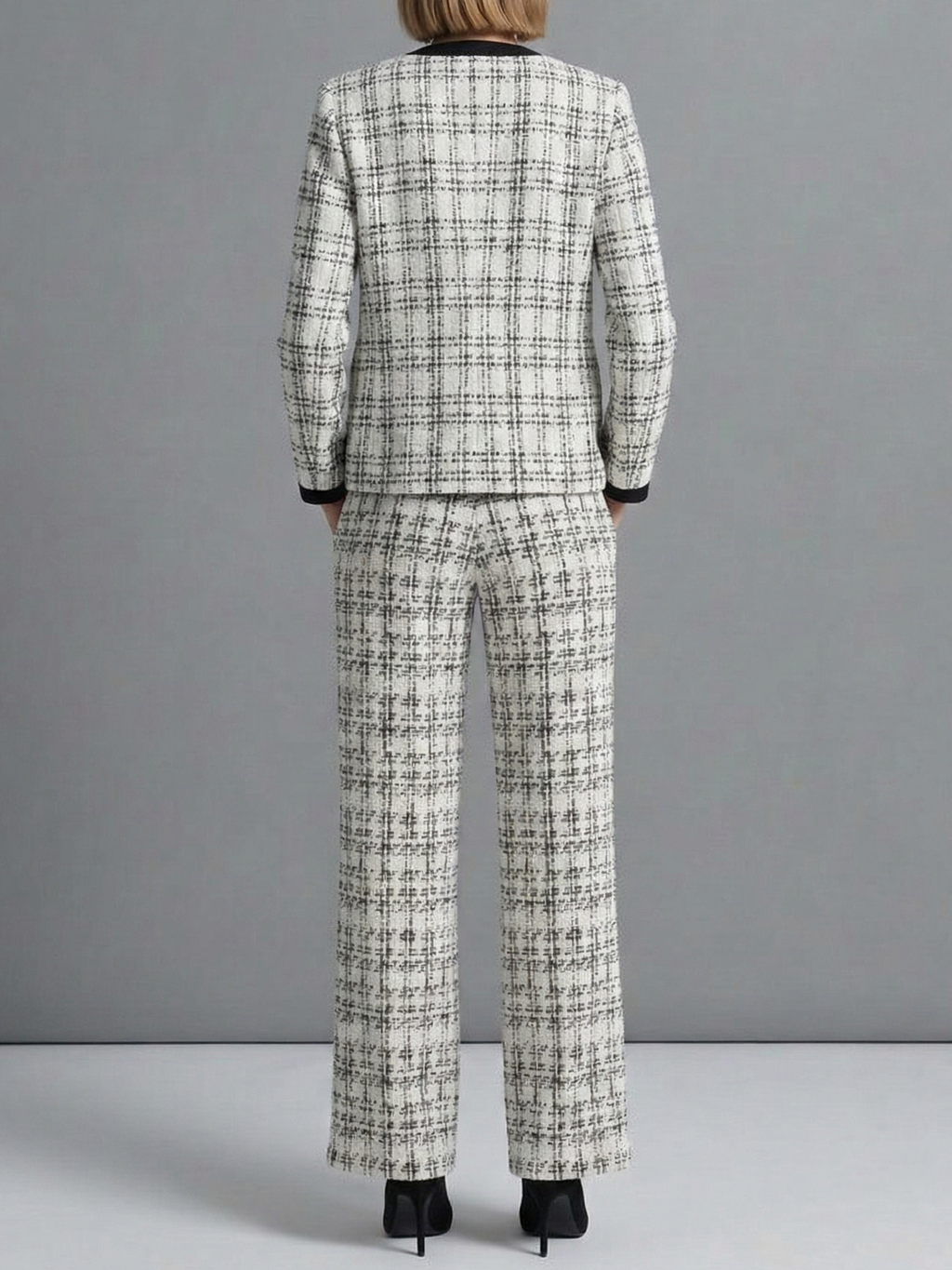 Camila | Conjunto Tweed Elegante de Chaqueta y Pantalón