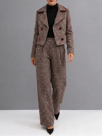 Marina | Conjunto Tweed Elegante de Chaqueta y Pantalón