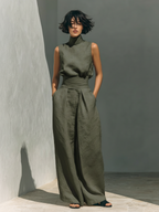 Inés | Conjunto minimalista de lino y algodón