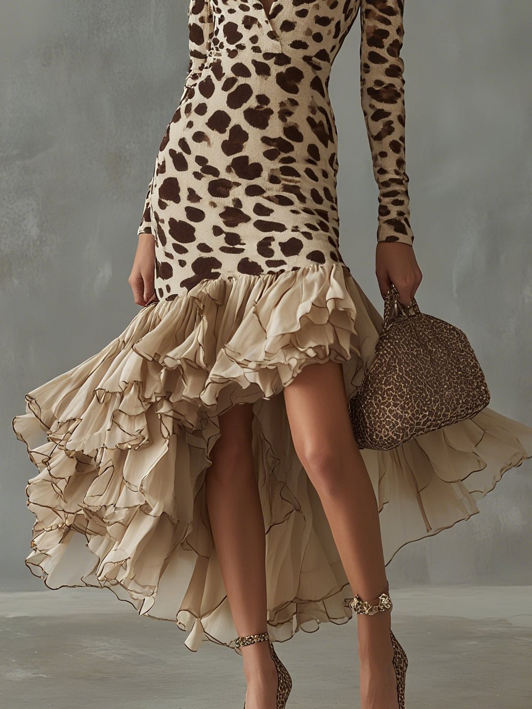 Carmen | Vestido Leopardo de Silueta Favorecedora