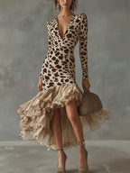 Carmen | Vestido Leopardo de Silueta Favorecedora