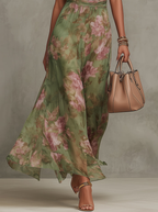 Alejandra | Vestido maxi floral verde