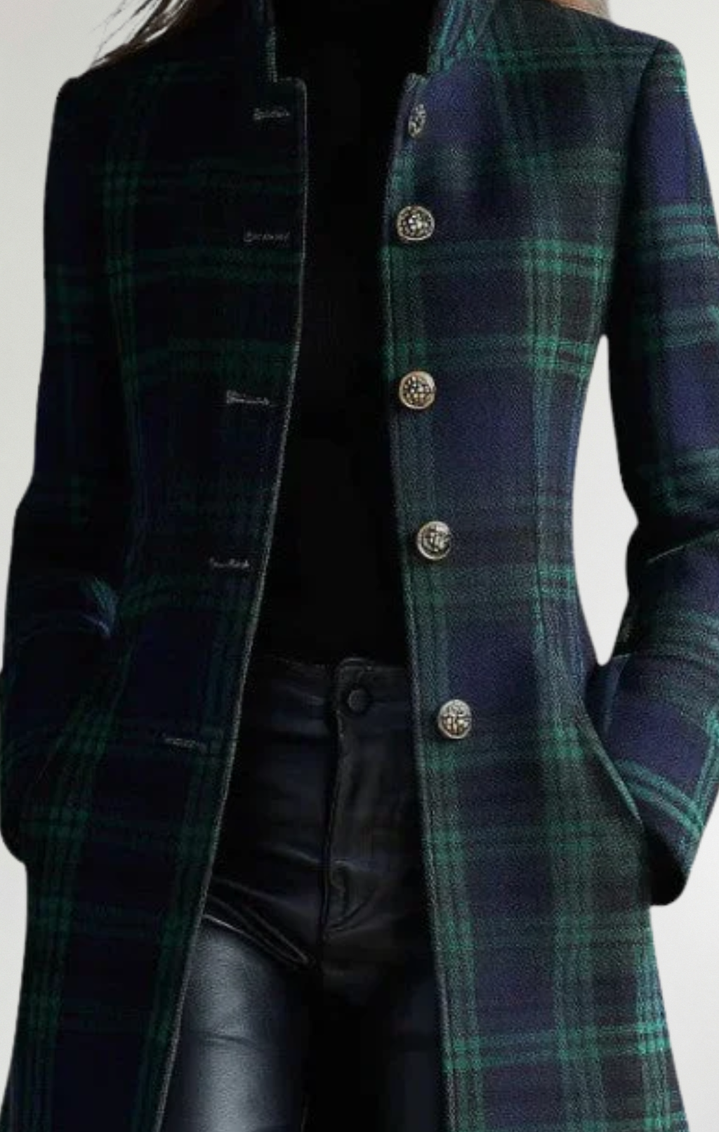 Rebeca | Abrigo elegante a cuadros atemporal