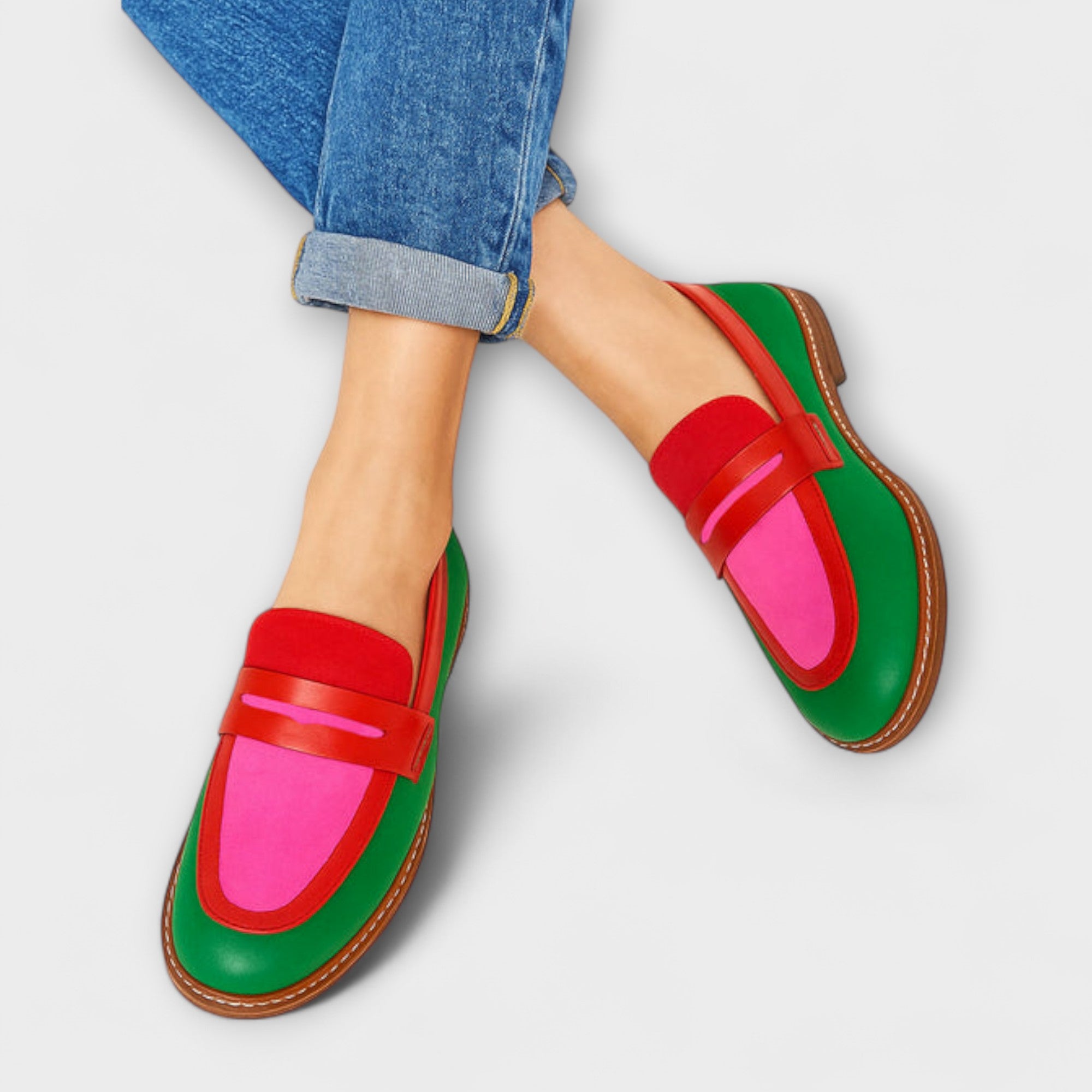 Nuria | Mocasines casuales con detalle en contraste
