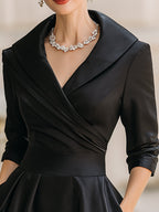 Nuria | Vestido midi satinado elegante