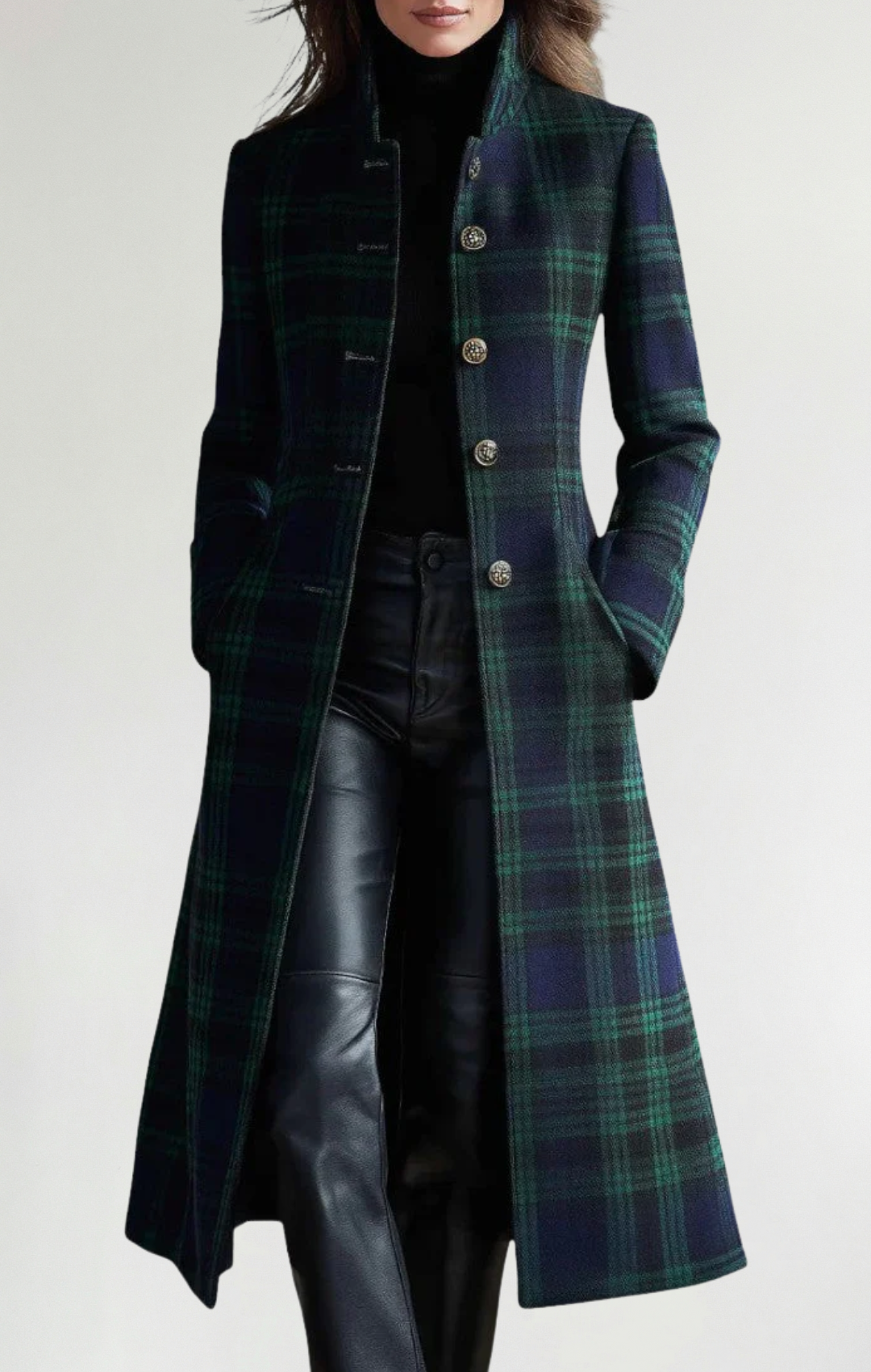 Rebeca | Abrigo elegante a cuadros atemporal