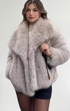 Julia | Chaqueta de cuello peludo