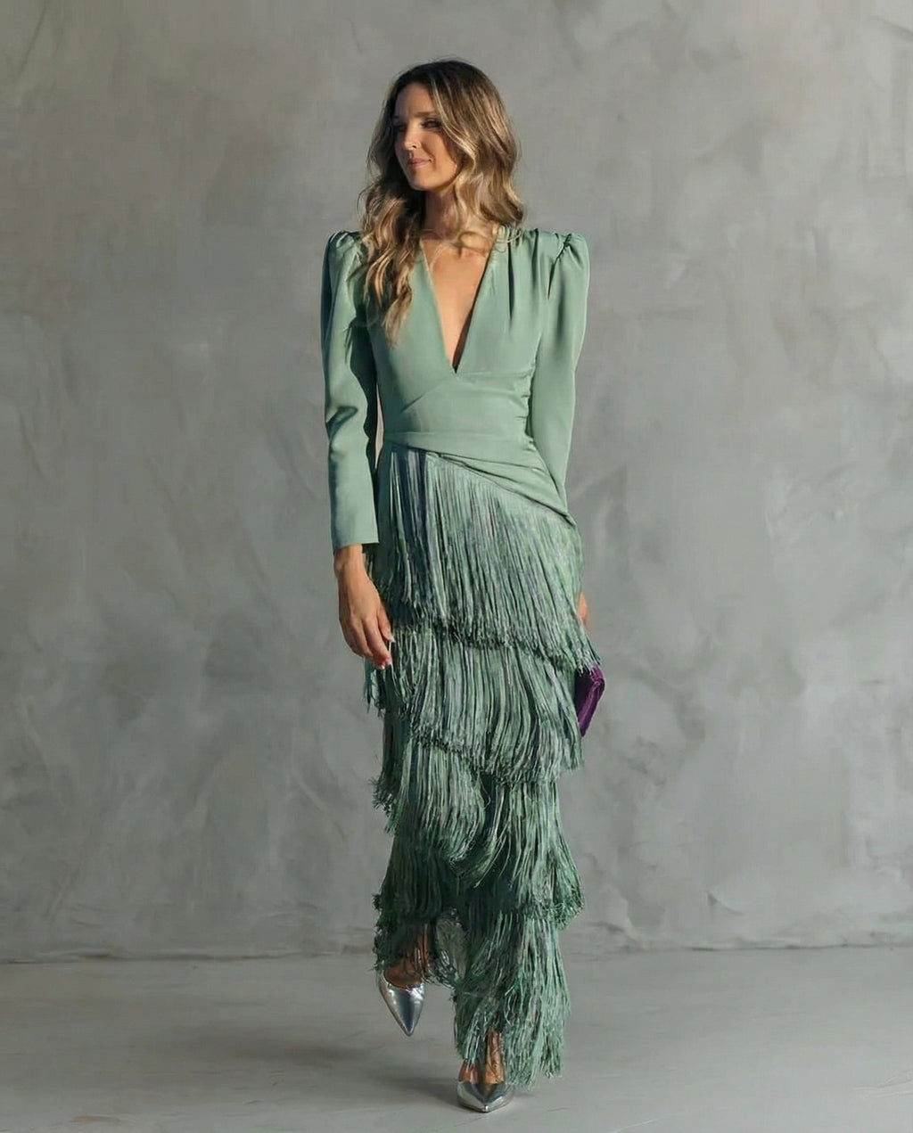Nerea | Vestido elegante con flecos