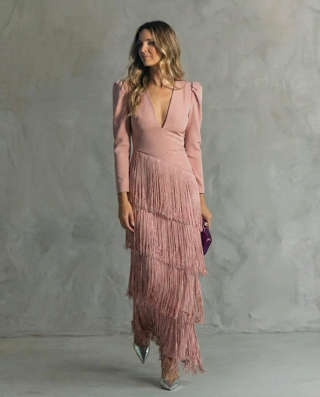 Nerea | Vestido elegante con flecos