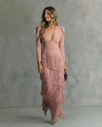 Nerea | Vestido elegante con flecos