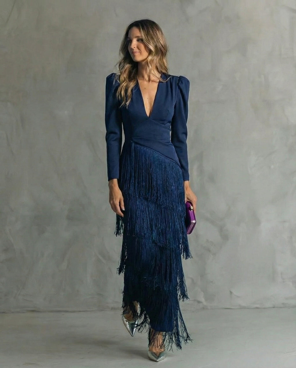Nerea | Vestido elegante con flecos