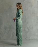 Nerea | Vestido elegante con flecos