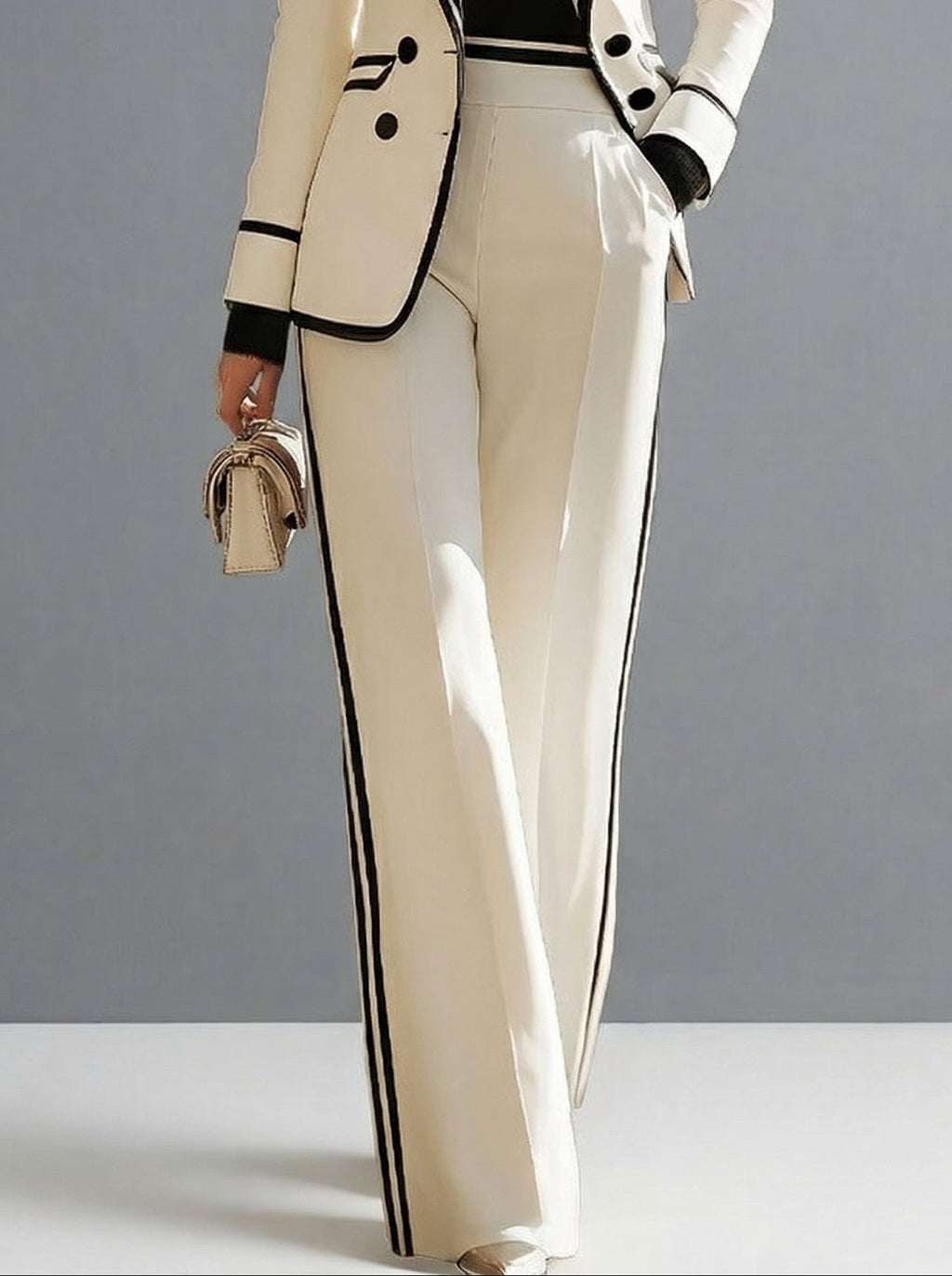 Belén | Conjunto Sastre Elegante con Ribete en Contraste