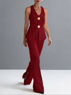 Valeria | Conjunto Elegante de Chaleco y Pantalón