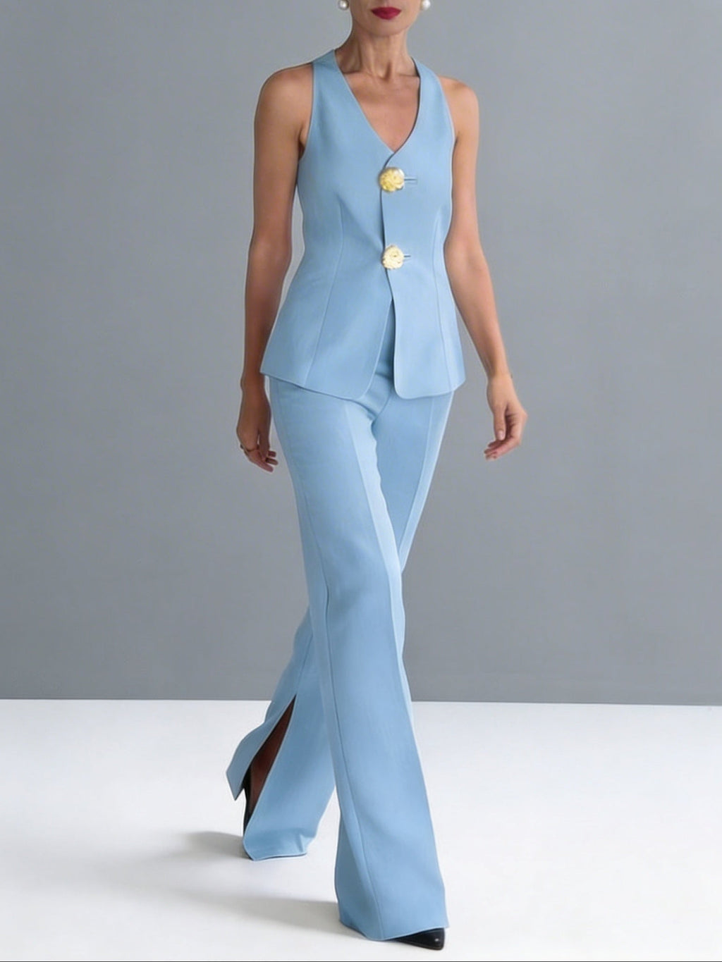 Valeria | Conjunto Elegante de Chaleco y Pantalón