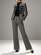 Adriana | Conjunto Tweed Elegante de Chaqueta y Pantalón