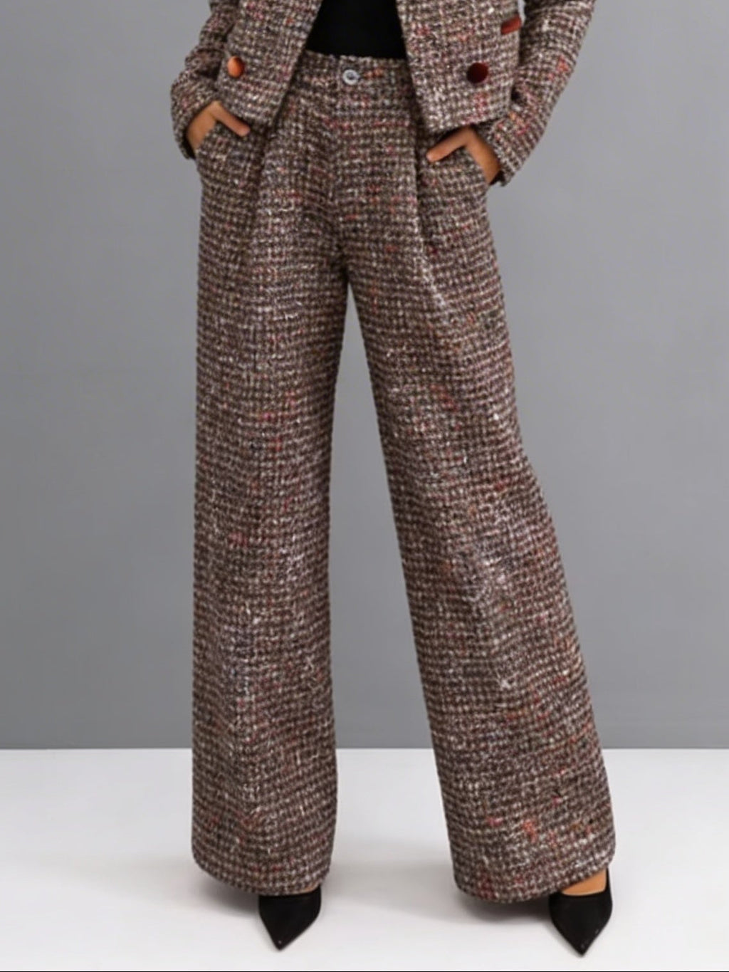 Marina | Conjunto Tweed Elegante de Chaqueta y Pantalón